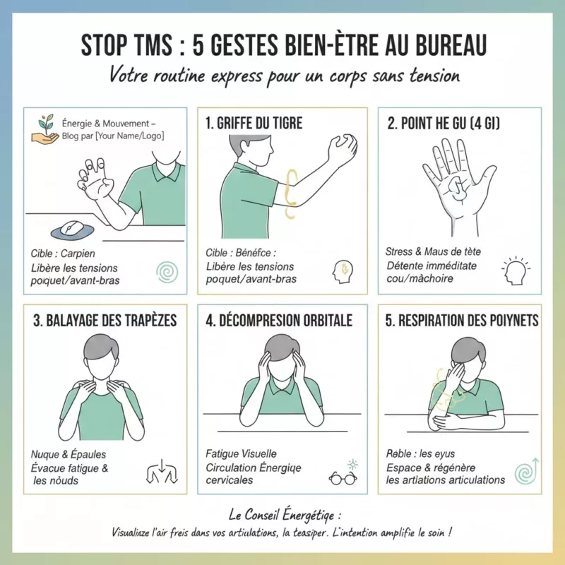 infographie automassage au travail